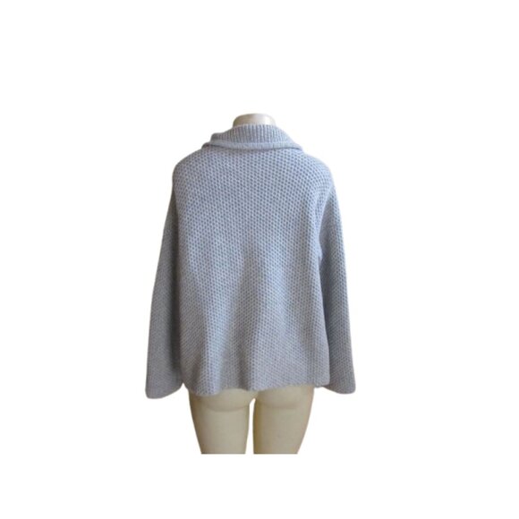Eileen Fisher Yak & Merino Wool Gray Open Cardigan w buckle detail SX M - Picture 5 of 6